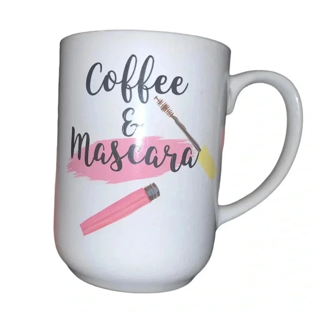 Coffee & Mascara Mug, Beauty, Fashion, Makeup, Gift for Her, Coffee, Novelty
